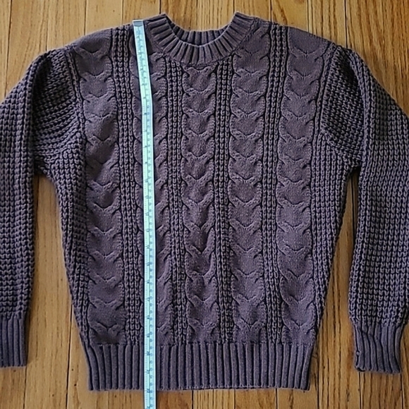 American Eagle Outfitters Women's Cable Knit Brown Sweater XS Cotton Blend! - Picture 6 of 15